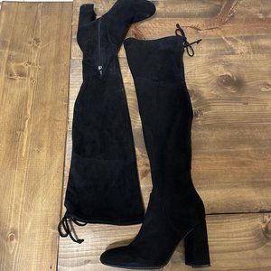 UNISA Women’s QUESIA block heel over the knee boots in VERY BLACK sz 8M - EUC